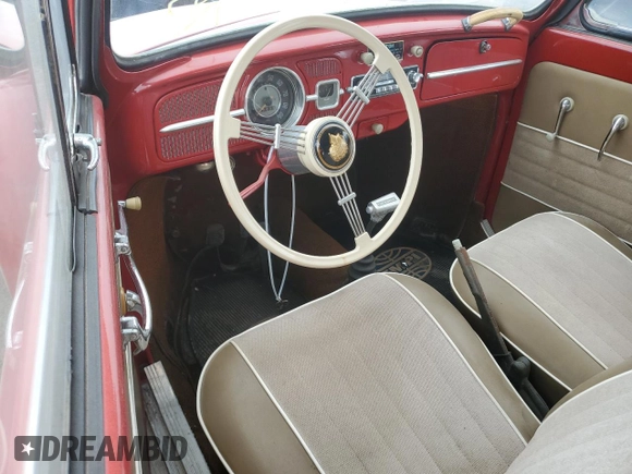 1965 Volkswagen Beetle with VIN 3364004, listed as a Copart auction lot 75647994 with 95,406 mi miles and Salvage Title. Bid and sale history available at DreamBid. Image 8.