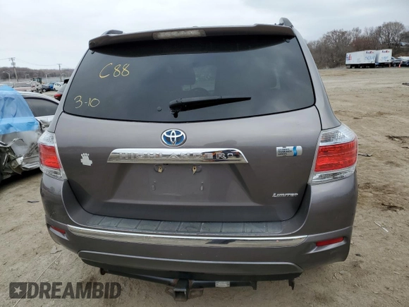 2011 Toyota Highlander Hybrid Limited with VIN JTEDC3EH8B2002400, listed as a Copart auction lot 49043615 with 268,866 mi miles and Clean Title. Bid and sale history available at carsss.com. Image 6.