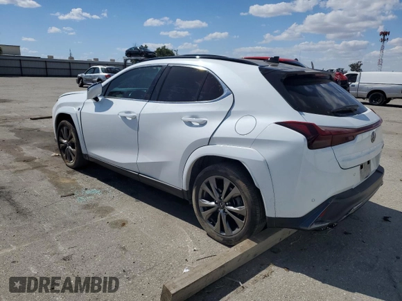 2023 Lexus UX 250h F Sport z VIN JTHB6JBH0P2155693, wystawiony jako Copart lot #56769475 z przebiegiem 61 661 mil mil oraz Szkoda całkowita • Salvage title. Historia ofert i sprzedaży dostępna na DreamBid. Obrazek 2.