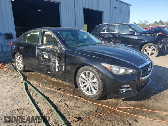 2017 Infiniti Q50 Signature Edition with VIN JN1EV7AP5HM735799, listed as a Copart auction lot 49099925 with 73,007 mi miles and Salvage Title. Bid and sale history available at DreamBid. Image 4.