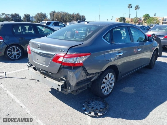 2015 Nissan Sentra S with VIN 3N1AB7AP3FY303648, listed as a IAAI auction lot 41707507 with 120,880 mi miles. Bid and sale history available at carsss.com. Image 4.