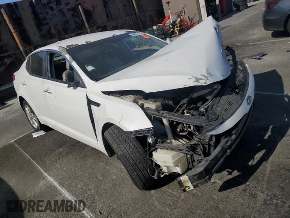 2013 Kia Optima EX with VIN 5XXGN4A70DG252340, listed as a Copart auction lot 58091195 with Not provided miles and Salvage title. Bid and sale history available at DreamBid. Image 4.