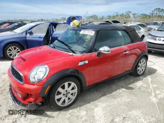 2011 MINI Convertible S with VIN WMWZP3C57BTX84235, listed as a Copart auction lot 76177014 with 52,947 mi miles and Non Repairable. Bid and sale history available at DreamBid. Image 1.