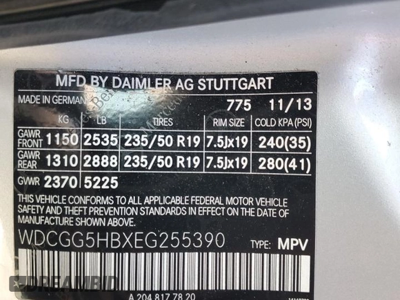 2014 Mercedes-Benz GLK 350 with VIN WDCGG5HBXEG255390, listed as a Copart auction lot 73365014 with 49,745 mi miles and Salvage Title. Bid and sale history available at DreamBid. Image 16.