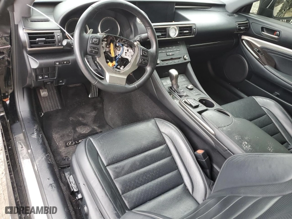 2015 Lexus RC 350 with VIN JTHSE5BCXF5001567, listed as a Copart auction lot 71283364 with 0 mi miles and Salvage Title. Bid and sale history available at carsss.com. Image 8.