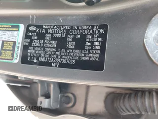 2011 Kia Soul + with VIN KNDJT2A28B7307028, listed as a IAAI auction lot 41374263 with 182,074 mi miles. Bid and sale history available at carsss.com. Image 9.