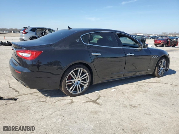 2018 Maserati Quattroporte S GranLusso with VIN ZAM56YPL6J1274054, listed as a Copart auction lot 43738025 with NaN miles and Salvage Title. Bid and sale history available at carsss.com. Image 3.