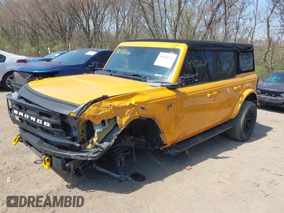 2021 Ford Bronco with VIN 1FMDE5BH7MLA95966, listed as a IAAI auction lot 39078717 with 44,858 mi miles and . Bid and sale history available at DreamBid. Image 2.