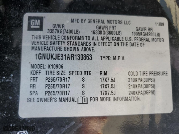 2010 Chevrolet Suburban LT with VIN 1GNUKJE31AR130863, listed as a Copart auction lot 42419415 with 310,033 mi miles and Clean Title. Bid and sale history available at carsss.com. Image 14.