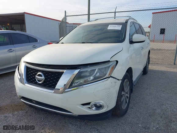 2014 Nissan Pathfinder S with VIN 5N1AR2MM7EC689345, listed as a IAAI auction lot 41868799 with 101,068 mi miles. Bid and sale history available at carsss.com. Image 6.