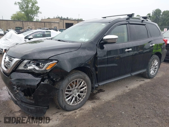2019 Nissan Pathfinder SL with VIN 5N1DR2MM2KC585886, listed as a IAAI auction lot 42591215 with 157,085 mi miles and . Bid and sale history available at DreamBid. Image 18.