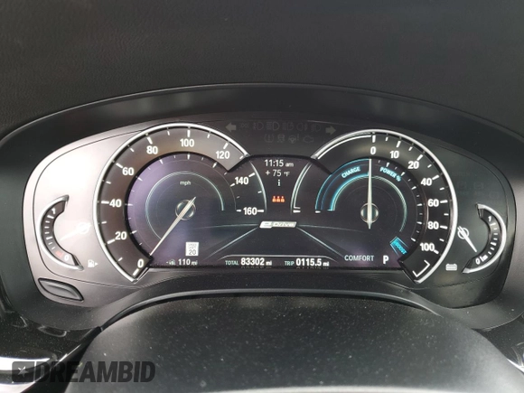 2018 BMW 5 Series 530e xDrive with VIN WBAJB1C56JB084629, listed as a Copart auction lot 67956564 with 83,302 mi miles and Non Repairable. Bid and sale history available at carsss.com. Image 9.