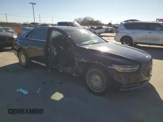2020 Genesis G90 3.3T Premium with VIN KMTF34PAXLU078758, listed as a Copart auction lot 84002784 with 61,035 mi miles and Salvage Title. Bid and sale history available at carsss.com. Image 4.