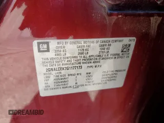 2016 Chevrolet Equinox LT with VIN 2GNALCEK7G1177173, listed as a Copart auction lot 53315355 with 172,386 mi miles and Salvage Title. Bid and sale history available at carsss.com. Image 13.