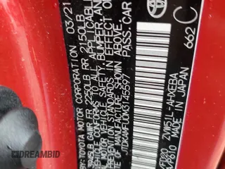 2021 Toyota Prius L Eco z VIN JTDKAMFU0M3145597, wystawiony jako Copart lot #57846175 z przebiegiem 93 882 mil mil oraz Szkoda całkowita • Salvage title. Historia ofert i sprzedaży dostępna na DreamBid. Obrazek 12.