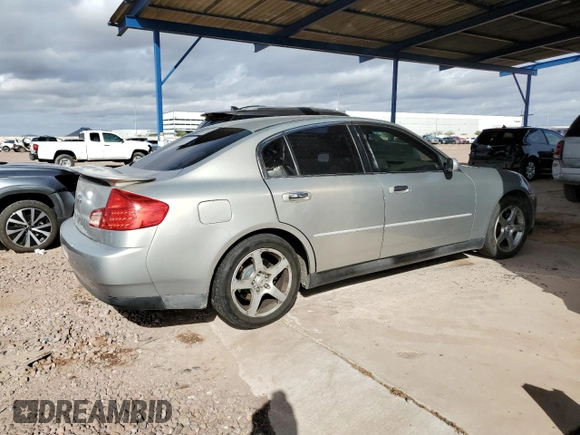 2004 Infiniti G35 w/Leather with VIN JNKCV51E54M109962, listed as a Copart auction lot 48748955 with 122,180 mi miles and Salvage Title. Bid and sale history available at DreamBid. Image 3.