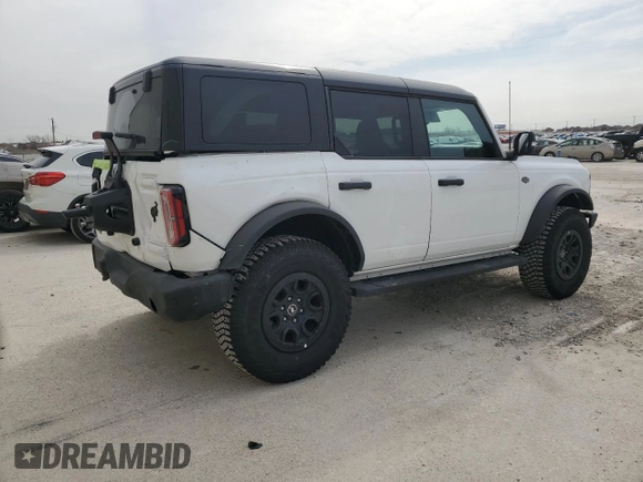 2024 Ford Bronco Wildtrak with VIN 1FMEE2BP6RLB29591, listed as a Copart auction lot 48225165 with 4,466 mi miles and Salvage title. Bid and sale history available at DreamBid. Image 3.