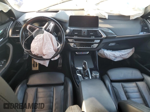 2021 BMW X4 M40i z VIN 5UX2V5C08M9F52562, wystawiony jako Copart lot #83665674 z przebiegiem Nie podano mil oraz Szkoda całkowita • Salvage title. Historia ofert i sprzedaży dostępna na DreamBid. Obrazek 8.