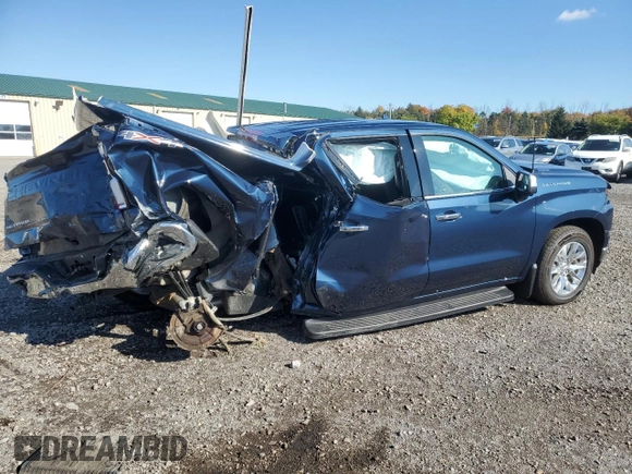 2020 Chevrolet Silverado 1500 LTZ with VIN 1GCUYGET8LZ306482, listed as a Copart auction lot 75839224 with Not Provided miles and Salvage Title. Bid and sale history available at DreamBid. Image 3.