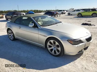 2007 BMW 6 Series 650i with VIN WBAEK13517CN81527, listed as a Copart auction lot 73634074 with 59,235 mi miles and Non Repairable. Bid and sale history available at carsss.com. Image 4.