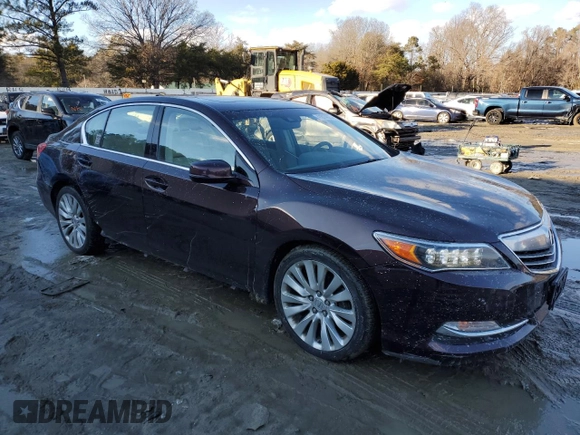 2015 Acura RLX Technology with VIN JH4KC1F5XFC001297, listed as a Copart auction lot 41814825 with 102,801 mi miles and Salvage title. Bid and sale history available at DreamBid. Image 4.