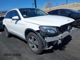 2018 Mercedes-Benz GLC with VIN WDC0G4JB5JV076380, listed as a IAAI auction lot 41808350 with 111,137 mi miles. Bid and sale history available at carsss.com. Image 1.