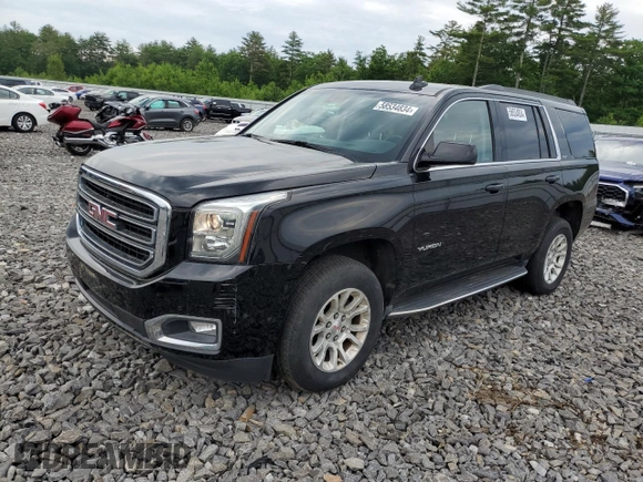 2017 GMC Yukon SLT with VIN 1GKS2BKC2HR174637, listed as a Copart auction lot 58534834 with 91,233 mi miles and Salvage Title. Bid and sale history available at carsss.com. Image 1.