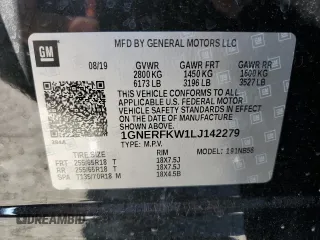 2020 Chevrolet Traverse LS with VIN 1GNERFKW1LJ142279, listed as a Copart auction lot 66882814 with 91,958 mi miles and Salvage Title. Bid and sale history available at carsss.com. Image 13.