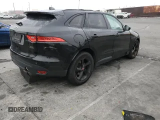 2018 Jaguar F-PACE 30t Premium with VIN SADCJ2GX9JA296399, listed as a Copart auction lot 86770484 with 0 mi miles and Salvage Title. Bid and sale history available at carsss.com. Image 3.