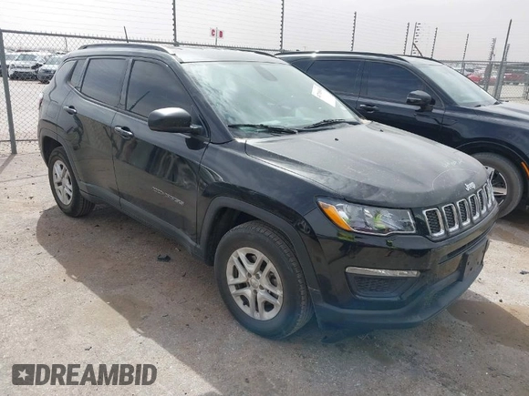 2018 Jeep Compass Sport with VIN 3C4NJCAB9JT339316, listed as a IAAI auction lot 41710918 with 130,344 mi miles. Bid and sale history available at carsss.com. Image 1.