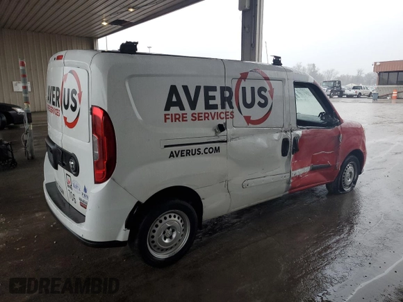2022 Ram ProMaster City Cargo Tradesman with VIN ZFBHRFAB8N6Y12889, listed as a Copart auction lot 43399235 with Not Provided miles and Salvage Title. Bid and sale history available at DreamBid. Image 3.