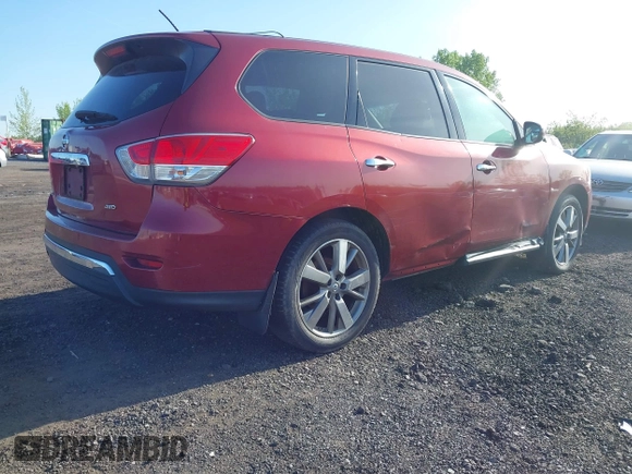 2013 Nissan Pathfinder S with VIN 5N1AR2MM7DC602719, listed as a IAAI auction lot 42144640 with 289,534 mi miles. Bid and sale history available at carsss.com. Image 4.