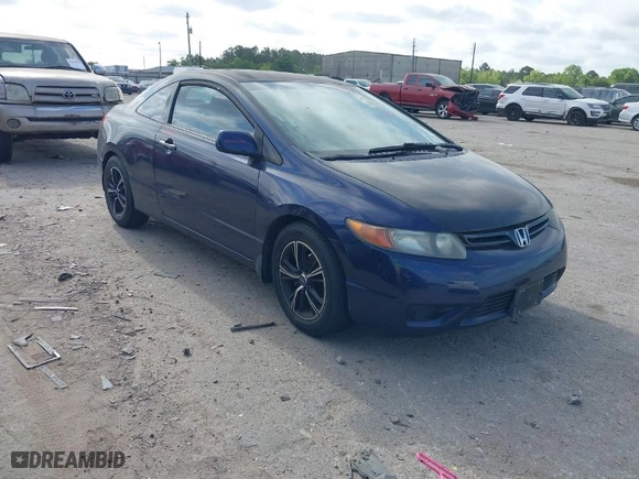2007 Honda Civic Cpe LX with VIN 2HGFG12627H585104, listed as a IAAI auction lot 42055721 with 191,794 mi miles. Bid and sale history available at carsss.com. Image 1.