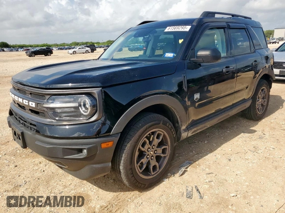 2021 Ford Bronco Sport Big Bend with VIN 3FMCR9B6XMRA88985, listed as a Copart auction lot 61569295 with 50,999 mi miles and Salvage title. Bid and sale history available at DreamBid. Image 1.