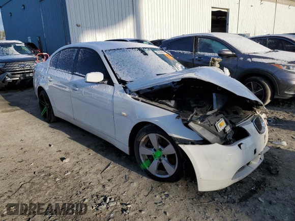 2006 BMW 5 Series 530xi with VIN WBANF73556CG69053, listed as a Copart auction lot 87353474 with Not Provided miles and Salvage Title. Bid and sale history available at DreamBid. Image 4.