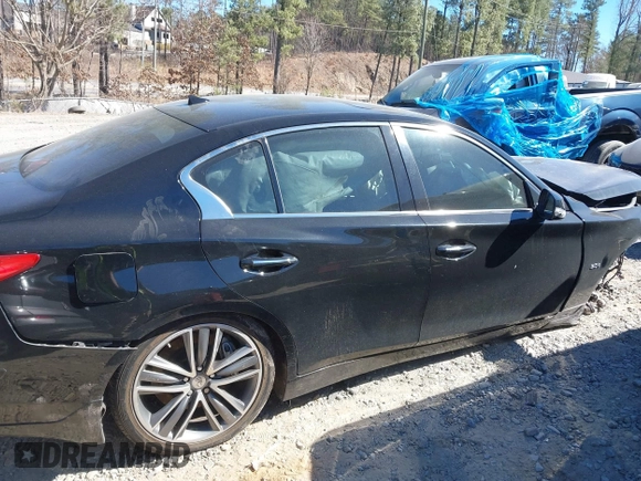 2017 Infiniti Q50 3.0t Premium with VIN JN1EV7AP7HM735786, listed as a IAAI auction lot 41696859 with 75,548 mi miles. Bid and sale history available at carsss.com. Image 12.