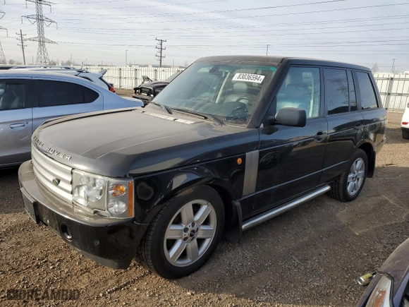 2004 Land Rover Range Rover HSE with VIN SALME11404A169258, listed as a Copart auction lot 83036594 with 0 mi miles and Clean Title. Bid and sale history available at carsss.com. Image 1.