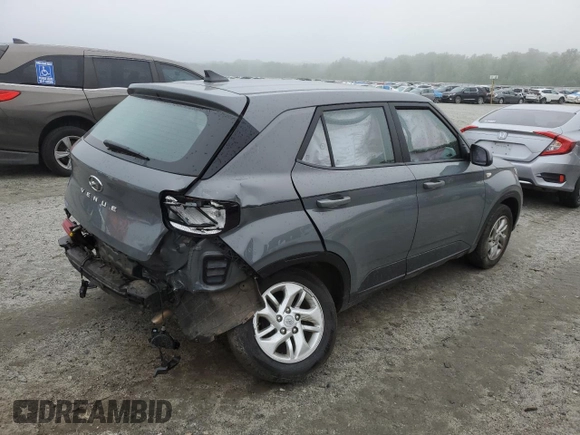 2021 Hyundai Venue SE with VIN KMHRB8A39MU073354, listed as a Copart auction lot 53810784 with 86,679 mi miles and Salvage Title. Bid and sale history available at DreamBid. Image 3.