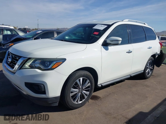 2017 Nissan Pathfinder SV with VIN 5N1DR2MNXHC649092, listed as a IAAI auction lot 41610633 with 185,343 mi miles and . Bid and sale history available at DreamBid. Image 2.