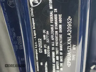2022 Lamborghini Urus z VIN ZPBUA1ZLXNLA20952, wystawiony jako Copart lot #50288375 z przebiegiem 21 260 mil mil oraz Szkody całkowita. Historia ofert i sprzedaży dostępna na DreamBid. Obrazek 13.