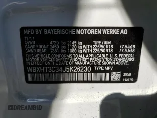 2018 BMW X1 xDrive28i with VIN WBXHT3C34J5K26230, listed as a Copart auction lot 50069465 with 89,520 mi miles and Salvage Title. Bid and sale history available at carsss.com. Image 13.