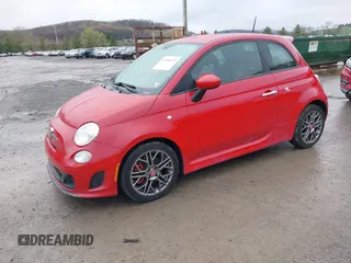 2015 FIAT 500 Abarth with VIN 3C3CFFFH9FT721798, listed as a IAAI auction lot 41946325 with 134,991 mi miles. Bid and sale history available at carsss.com. Image 2.