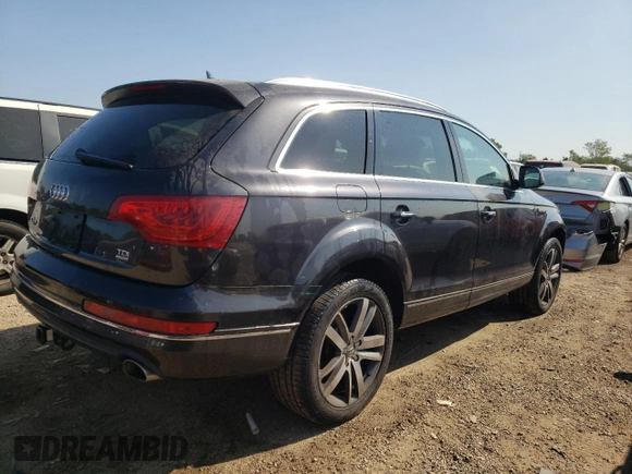 2013 Audi Q7 Premium Plus with VIN WA1LMAFE8DD011475, listed as a Copart auction lot 64720144 with 125,632 mi miles and Salvage title. Bid and sale history available at DreamBid. Image 3.