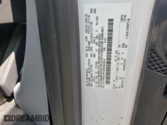 2016 Ford Transit Cargo with VIN 1FTYR2CM1GKB43234, listed as a Copart auction lot 65311135 with 59,502 mi miles and Salvage title. Bid and sale history available at DreamBid. Image 13.