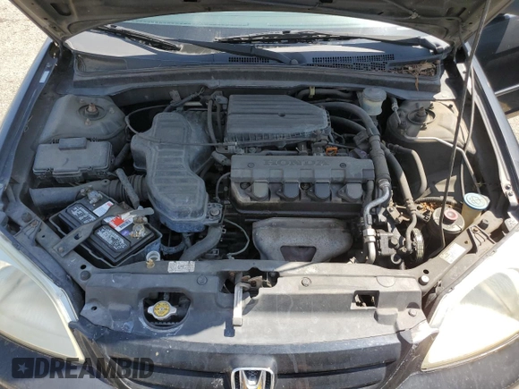 2001 Honda Civic DX with VIN 2HGES16261H588886, listed as a Copart auction lot 53163734 with 193,104 mi miles and Salvage Title. Bid and sale history available at carsss.com. Image 11.
