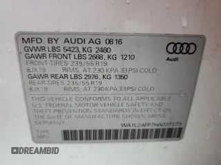 2017 Audi Q5 Premium Plus с VIN WA1L2AFP7HA037273, выставлен на аукционе Copart как лот 48401564 с пробегом 170 600 миль миль и На запчасти • Non repairable. История ставок и продаж доступна на DreamBid. Изображение 12.