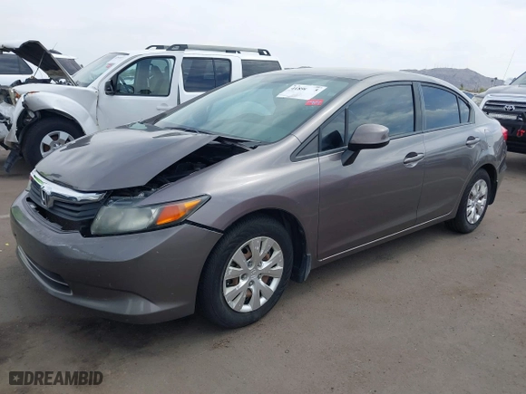 2012 Honda Civic Sdn LX with VIN 19XFB2F55CE343594, listed as a IAAI auction lot 41890065 with 119,035 mi miles. Bid and sale history available at carsss.com. Image 17.