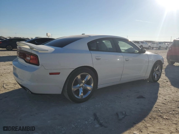2013 Dodge Charger SXT Plus with VIN 2C3CDXHG1DH560742, listed as a Copart auction lot 46790875 with 143,446 mi miles and Salvage Title. Bid and sale history available at carsss.com. Image 3.