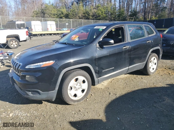 2017 Jeep Cherokee Sport with VIN 1C4PJLAB7HW662549, listed as a Copart auction lot 49838555 with 133,539 mi miles and Clean Title. Bid and sale history available at carsss.com. Image 1.