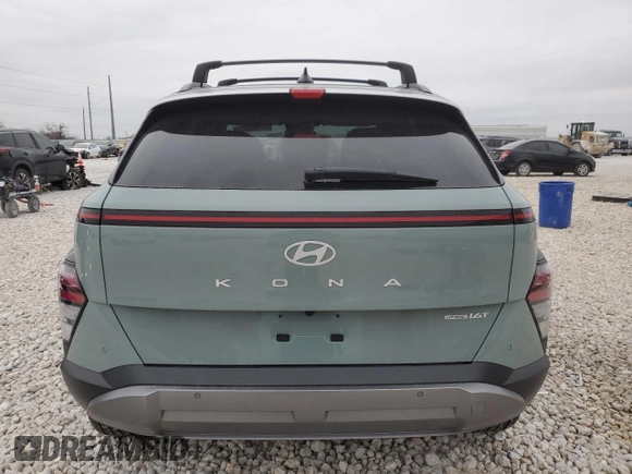 2025 Hyundai Kona Limited with VIN KM8HECA30SU187634, listed as a Copart auction lot 87868575 with 2,698 mi miles and Salvage Title. Bid and sale history available at DreamBid. Image 6.